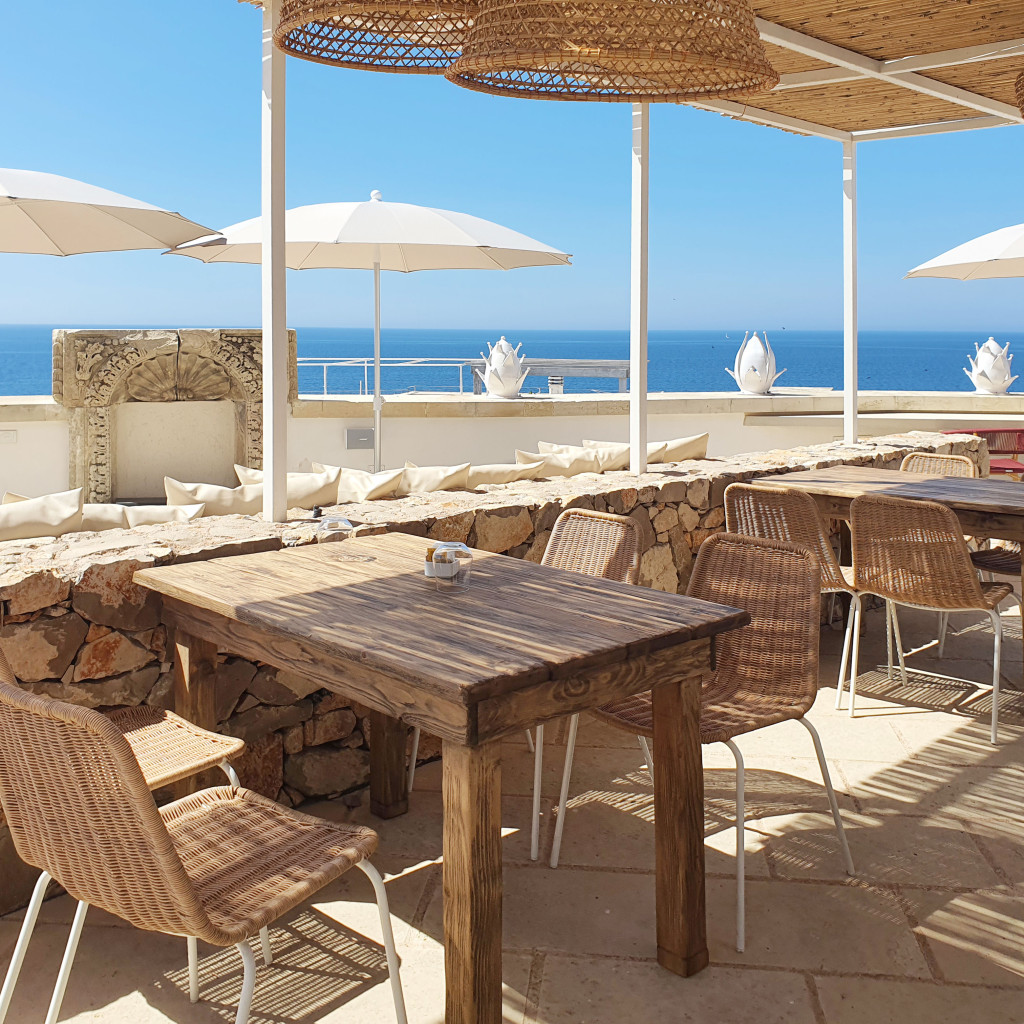 ristorante gallipoli - bastione - tavoli interrazza vista mare